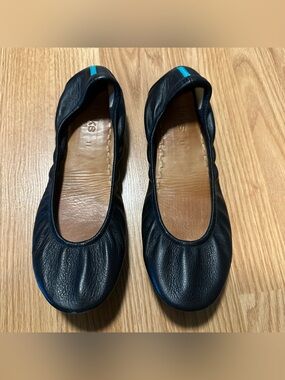 Tieks by Gavrieli Ballet Flats Leather Matte Black Sz 11 Foldable Comfort Shoes